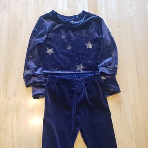 Gymboree blue velvet outfit size 12-18 month